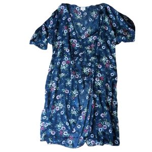 Sheer floral kimono or swim cover up